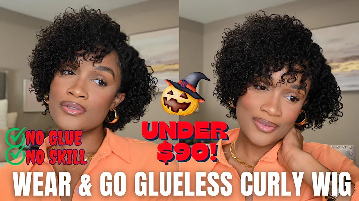 Under $90🔥Trying Tiktok Viral Short Cut Curly Wig💃🏾 | No Glue, No Skill💞   #luvmehair #hair