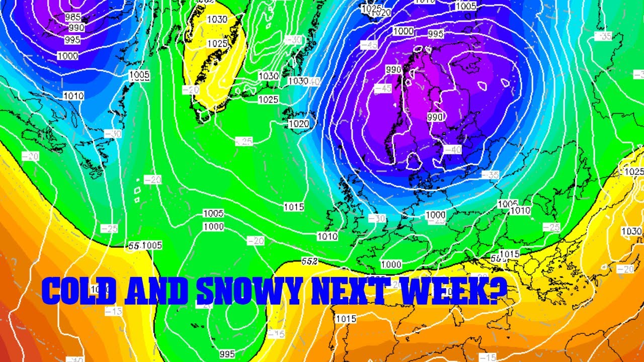 Cold and Snowy next week looking likely? - YouTube