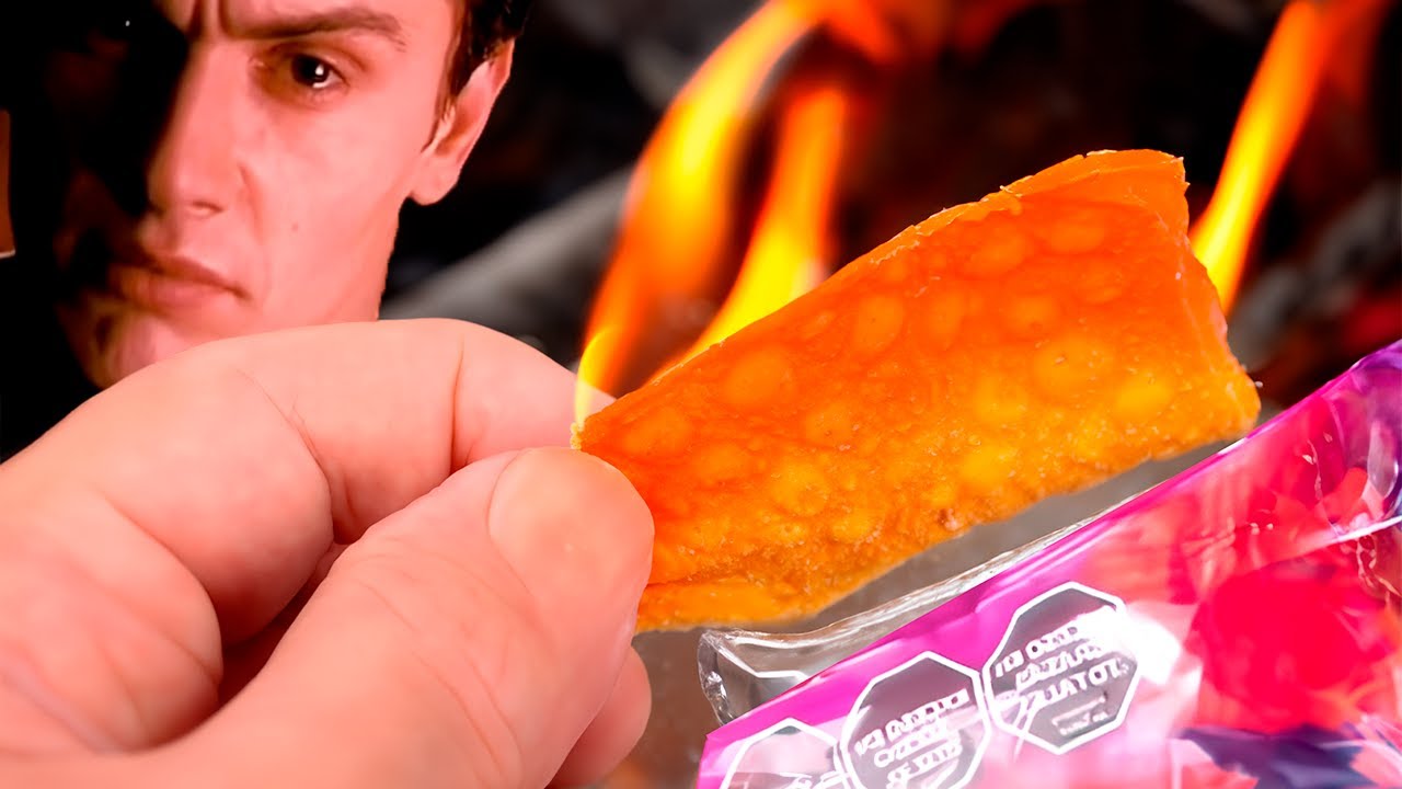 Probando papas picantes