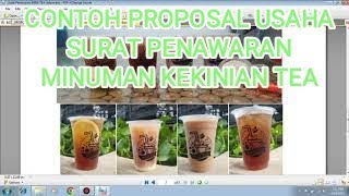 Contoh Proposal Usaha Minuman Kekinian dan Surat Penawaran Mira Tea, Nyoklat, Teh, Boba DLL