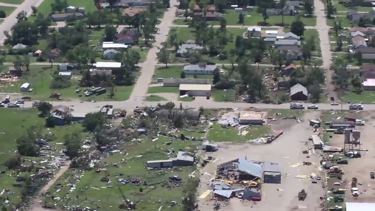 Tornado damage in Eureka, Kansas YouTube