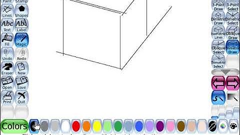 Tux Paint Isometric, Dimetric, Trimetric, and Oblique drawing tools