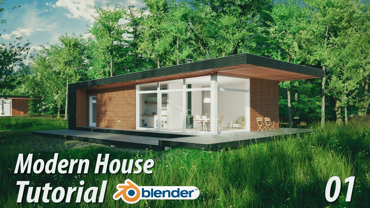 Create a House : Blender Tutorial : 1 of 3 - YouTube