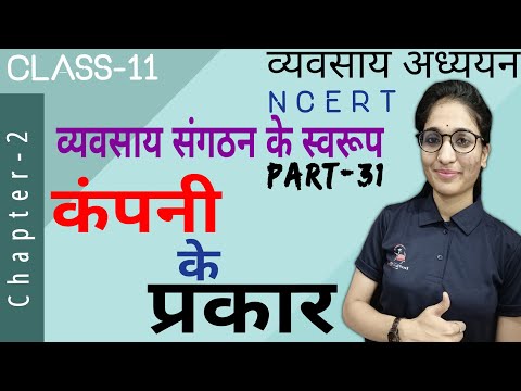 व्यवसाय संगठन के स्वरूप | PART-31 | कंपनी के प्रकार | CLASS 11 | व्यवसाय अध्ययन | CHAPTER 2