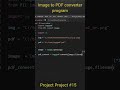Convert Image to PDF with just 7 lines of python | Python project-15 #shorts #python