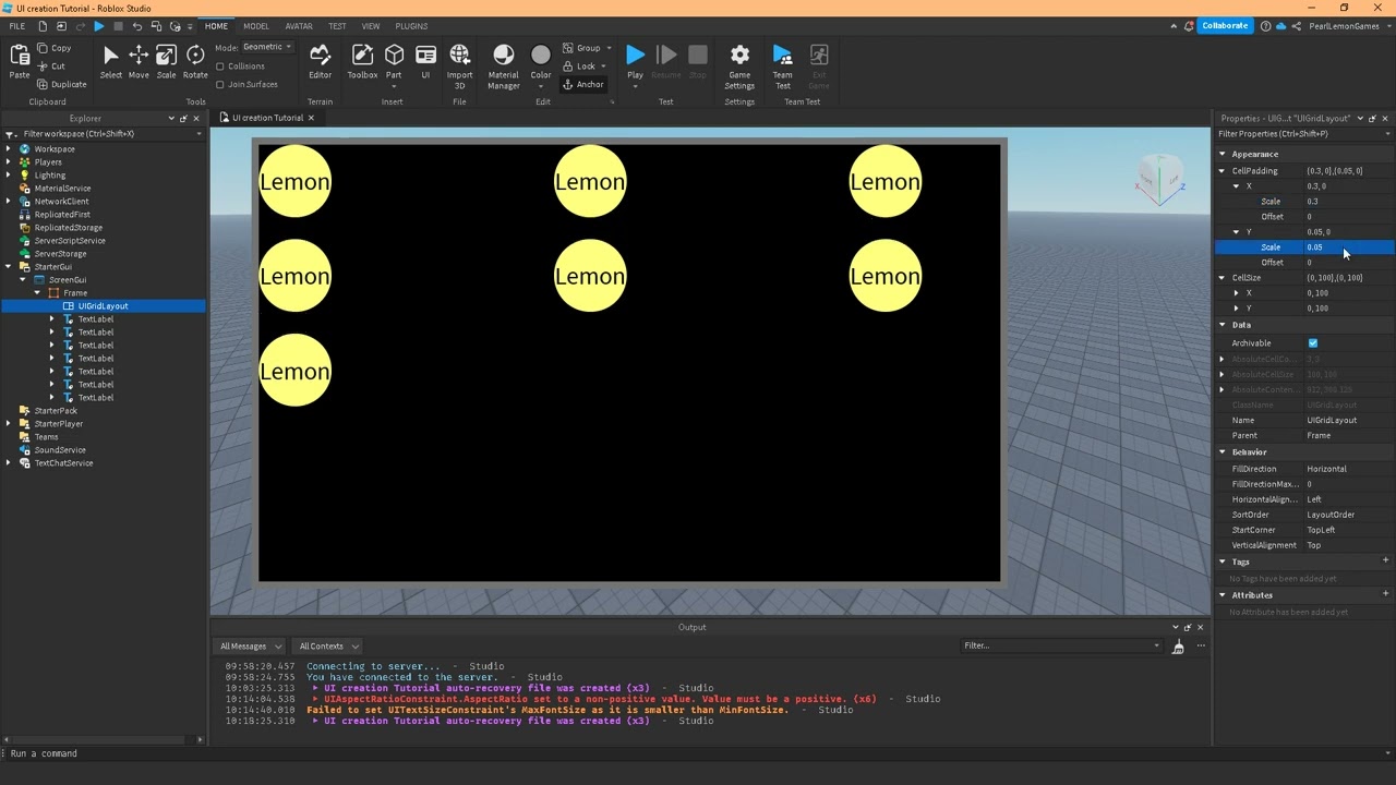 Grid for Roblox Studio by Rowster64