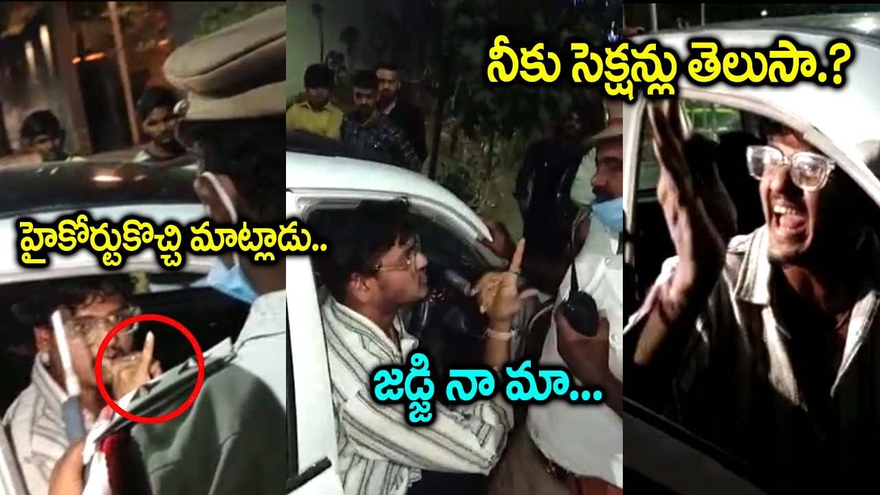 Drunken Man Over Action on Traffic Police | Banjara Hills Hyderabad ...