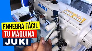RECUBRIDORA INDUSTRIAL JUKI (pasado de hilos | paso a paso)