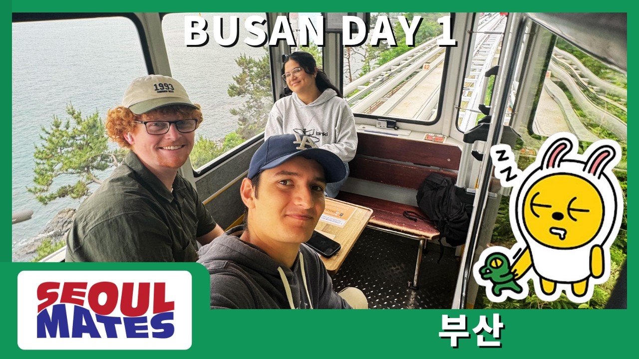 Busan 3-Day Itinerary | Day 1 | Jagalchi Market, Sky Capsule, Beach | Part 1 | 외국인 부산여행 3박4일
