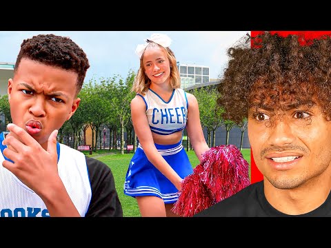 BOY JOINS CHEERLEADING FOR A GIRL!