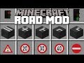 Minecraft REALISTIC ROAD MOD / BUILD YOUR OWN ROAD SYSTEM AND DRIVE CARS!! Minecraft