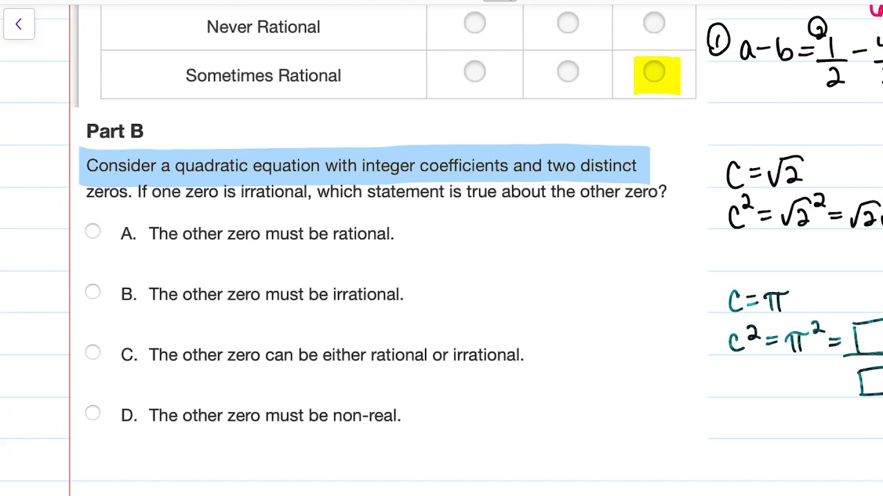 How to solve njsla algebra 1 problems unit 1 example 2b non
