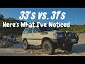 33's vs. 31's: Here's What I've Noticed