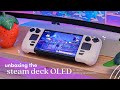cozy gaming vlog ✨ ☾ ✧👩🏻‍💻 unboxing steam deck OLED | setup diaries 🎮