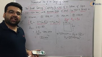 Numerical Number 1 on IS:456 2000 provisions in Design of Columns | Concrete Structures - GATE
