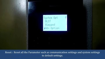 Reset setting option in SC403 Device