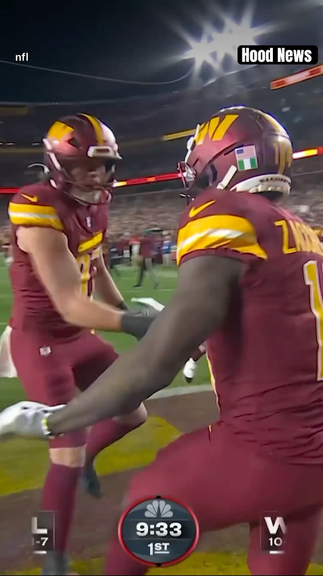 They scored first #hoodnews #washingtoncommanders #JaydenDaniels #OlamideZaccheaus #omg #how #wow #i