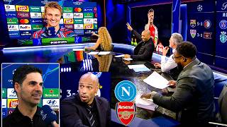 Napoli vs Arsenal 0-1 Odegaard on Fire 🔥 Thierry Henry Goes Crazy! Arteta Targets Champions Title!