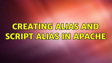 Ubuntu: Creating alias and script alias in Apache