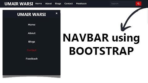navbar using bootstrap website business