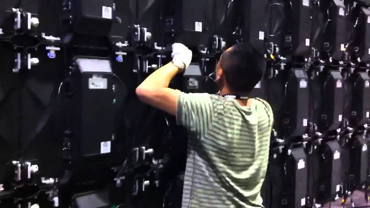 Absen A7 tile pull out from center - YouTube