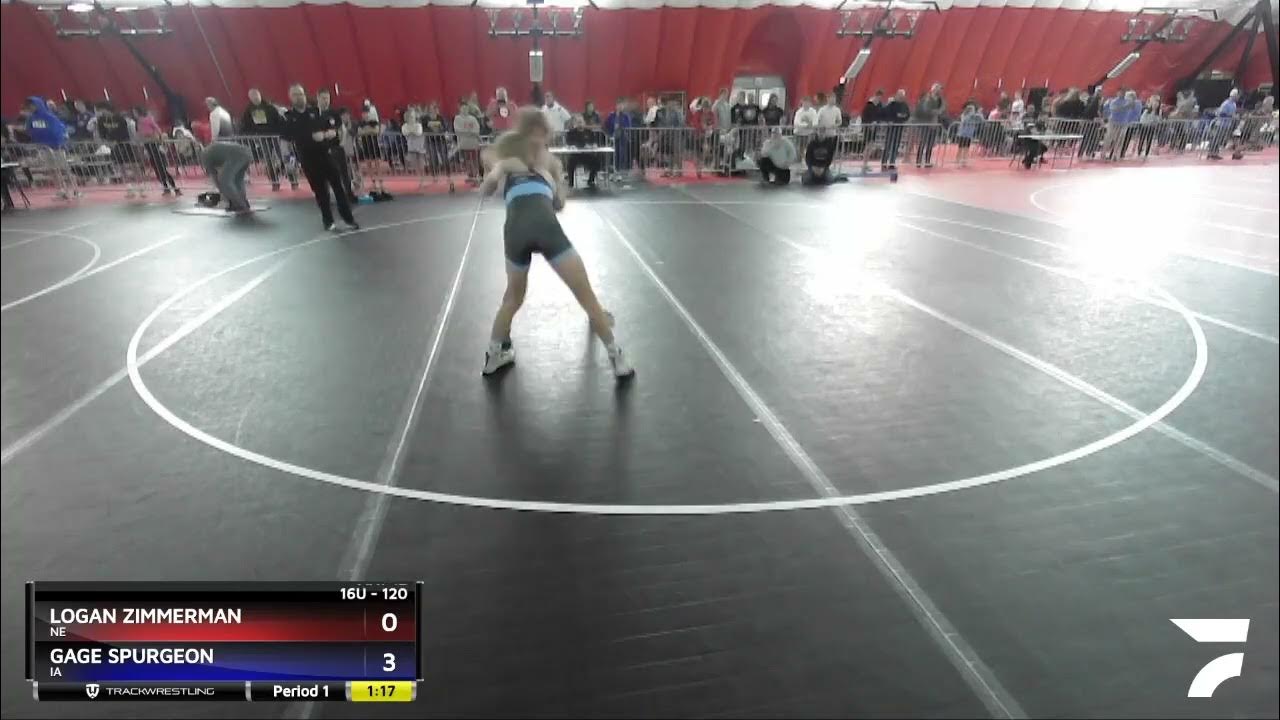 120 Lbs Champ. Round 1 Logan Zimmerman, NE Vs Gage Spurgeon, IA 3bd1