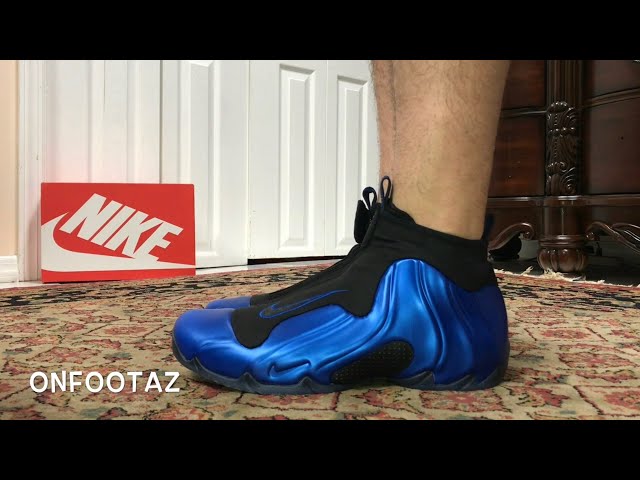 Nike Air Flightposite Dark Neon Royal On Foot - YouTube