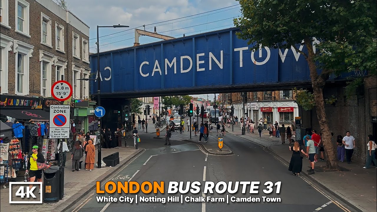 West to North London by Bus | White City to Camden Market Bus Ride on Route 31 | Upper Deck POV 4K