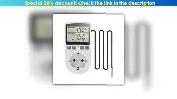 Discount EU Timer Socket Thermostat 220V AC 16A Timer Switch Electrical Outlets Switches Temperatur