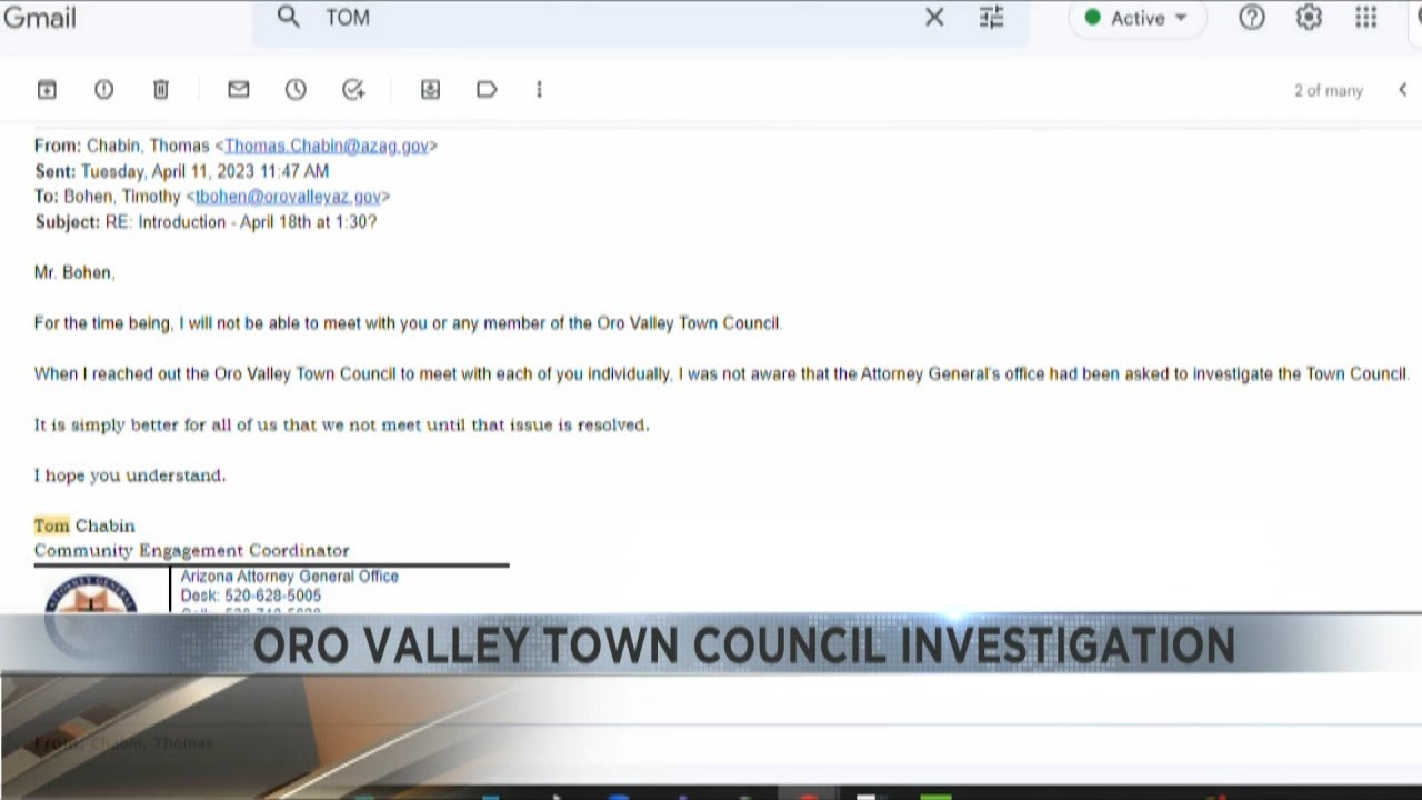 Oro Valley town council under investigation by Arizona Attorney General's office