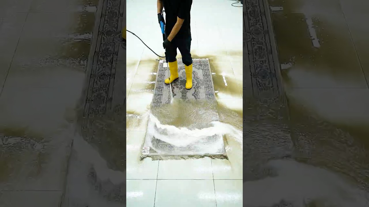 From Dirty Carpet to Fresh Like New #woolrugcleaning #asmr #satisfying