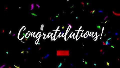 2 Hour Congratulations Background Video with Music and Confetti