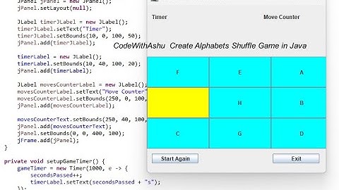 Create Alphabet Shuffle Game in Java | Fun Game Project with Swing GUI #java #javaprogramming #game