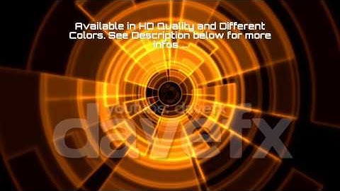 DAVE FX - 2D Tron Round Tunnel Portal Vortex Orange Color