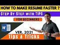 How to make resume in Microsoft Word ? || MS Word में Resume कैसे बनाएं  || #msword