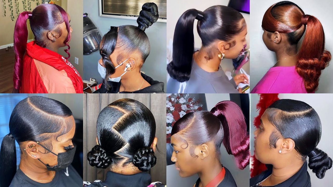 Sleek Ponytail. Hairstyles For Black Women 2023 | Hairstyles For Black  Women | Cute - YouTube