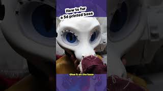 How To Fur A 3D Printed Fursuit Head Base  #fursuit #fursuitmaker #howto #tutorial #costume