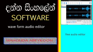 AUDIO WAVEFORM EDITOR SINHALA
