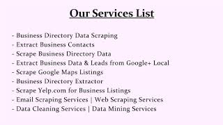 Yellow Pages and Yelp Business Data Scraping