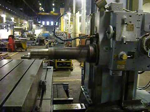 5" GIDDINGS & LEWIS FRASER TABLE TYPE HORIZONTAL BORING MILL - YouTube