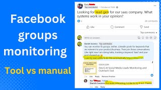 Facebook Groups Monitoring tool vs Manual