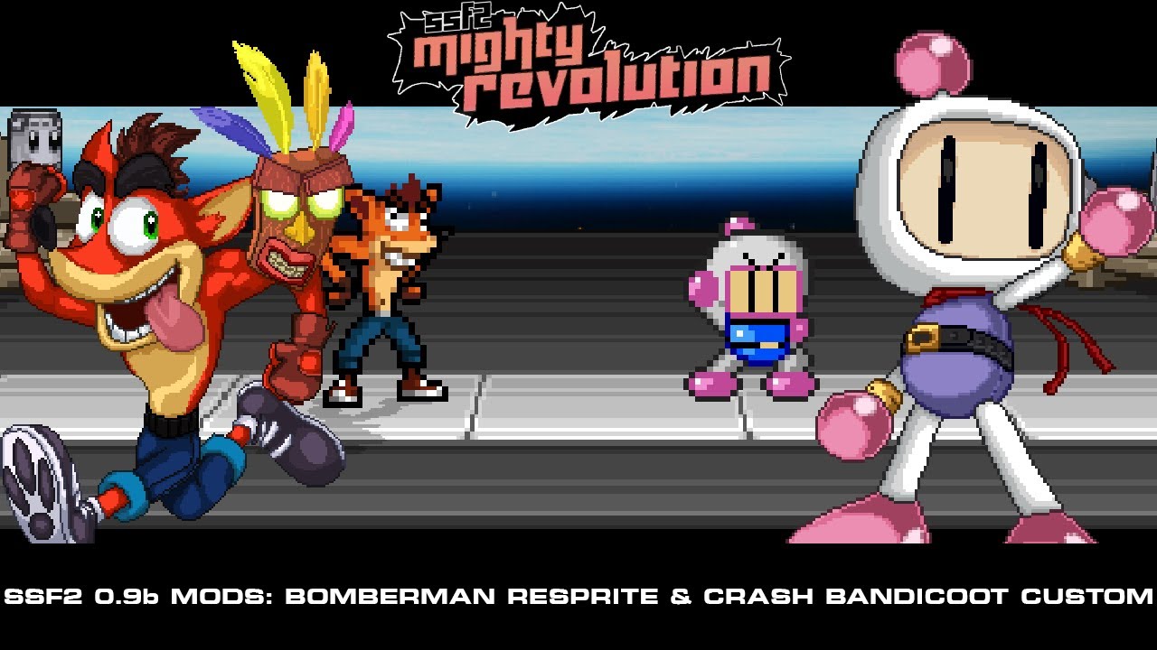 | SSF2 Mods 9b: Crash Bandicoot (Custom) & Bomberman (Resprite) | Matix 64 |