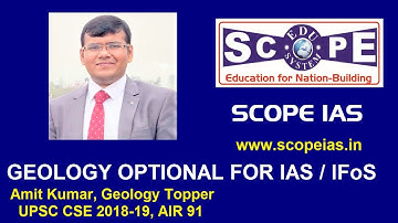 UPSC CSE/IFoS | GEOLOGY OPTIONAL | Amit Kumar IAS | Geology Optional Topper