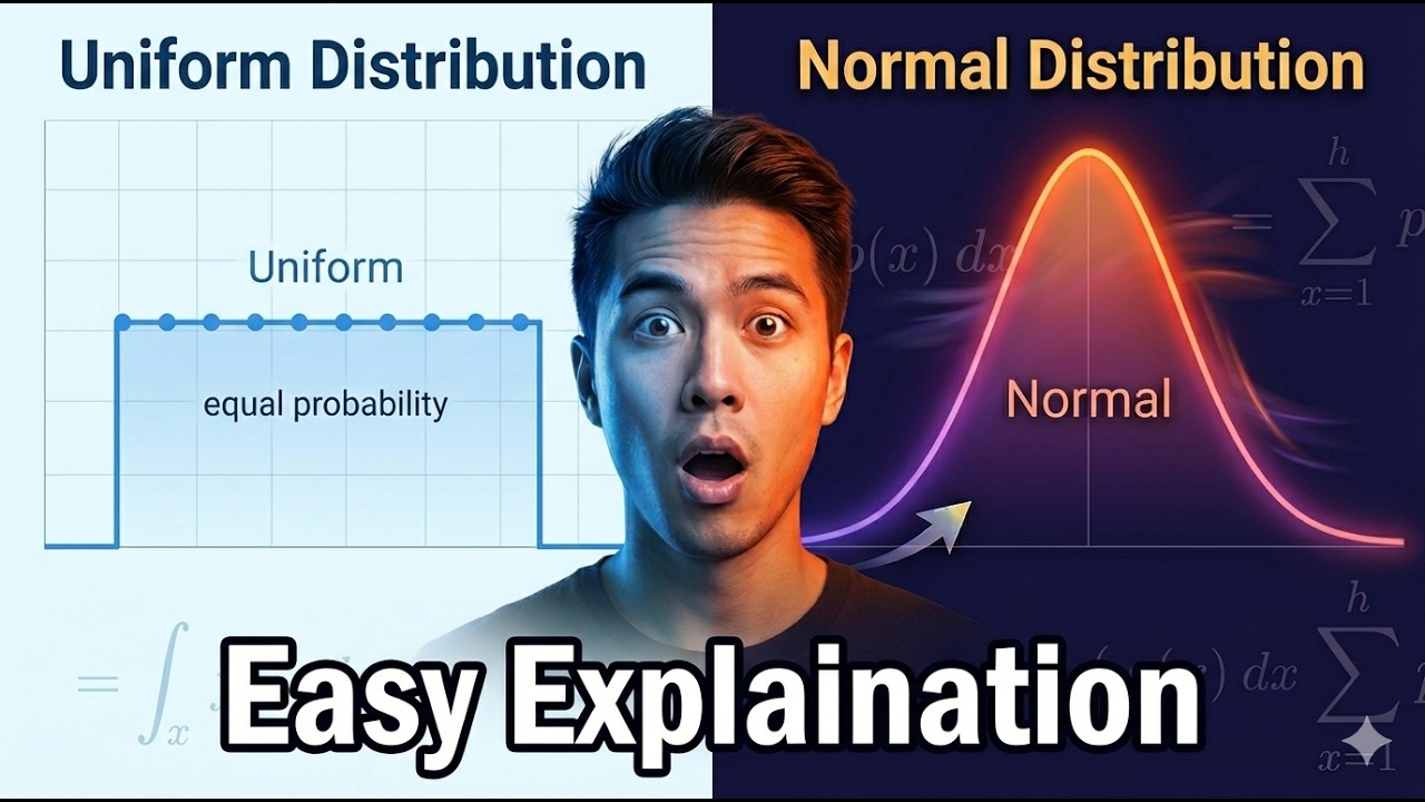The EASIEST Way to Understand Uniform & Gaussian Distribution (Bayesian ...