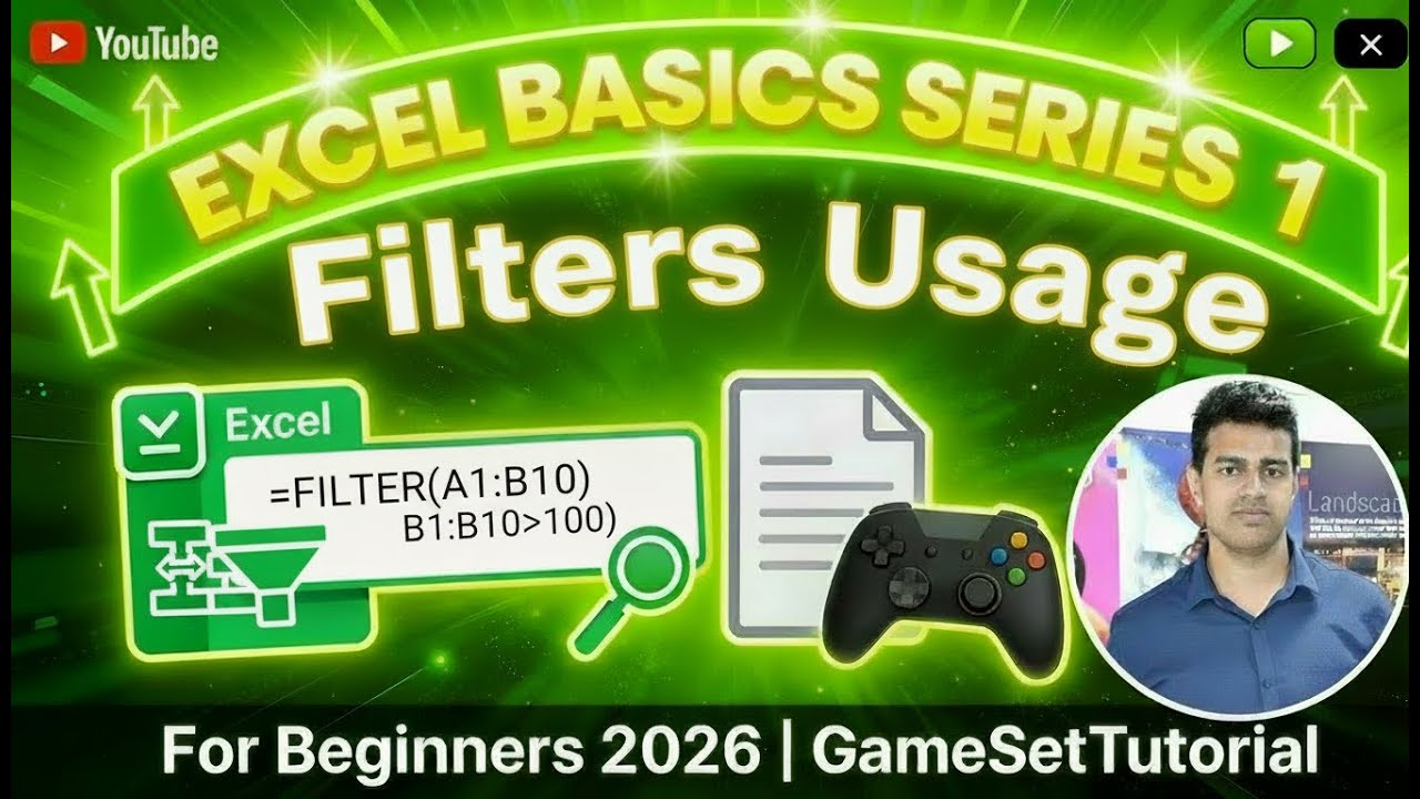 Excel Filters Usage Mastery: Basics Series 1 (2026 Step-by-Step Tutorial)