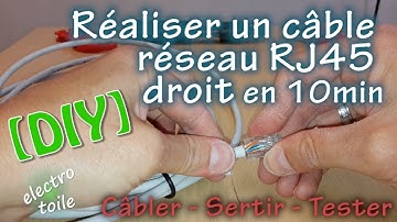 Réaliser sertir et tester un câble RJ45 droit ⚠️Connecteur à inverser !