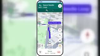 Google Maps with the new Immersive Navigation feature