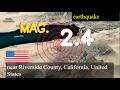 😱🚨 earthquake near Riverside County, California, United States live updates today : 2.4 magnitude e