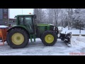 4K| John Deere 6630 Plowing Snow