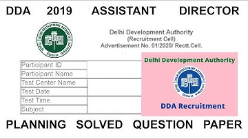 DDA Official Question Paper of Assistant Director | DDA 2019 | HELPFULL IN GATE 2023 | MUST WATCH